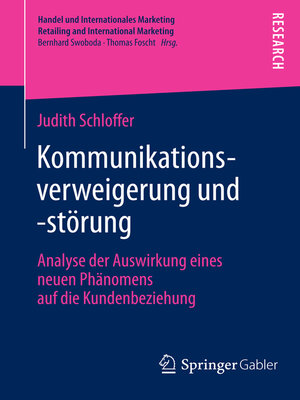 cover image of Kommunikationsverweigerung und -störung